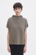 Filippa K Ximena Sweater Kvinde Moss Grey Kortærmet Strik Str L - hos ...