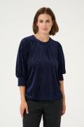 Kaffe Kacaca Blouse Kvinde Midnight Marine Cc Kortærmede Bluser Str L ...