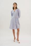 Karen by Simonsen Kbpassion Indie Dress Kvinde Palmer Aop Dusty Blue K...