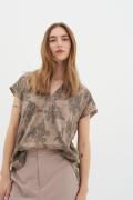 InWear Likoiw Print Top Kvinde Paisley Desert Taupe Kortærmede Bluser ...