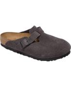 Birkenstock Boston Leve Velvet Grey Kvinde Velvet Grey Flade Sandaler ...