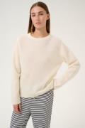 Karen by Simonsen Kbzelda O'neck Kvinde Egret Sweaters Classic Fit Str...