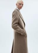 MANGO Coat. - EYE Kvinde Medium Brown Overgangsjakker Str S - hos Maga...