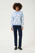 Culture Cucharla Pullover Kvinde Cashmere Blue Langærmede Bluser Str S...