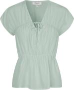 Rosemunde Blouse Kvinde Caribbean Sea Kortærmede Bluser Str 40 - hos M...