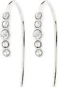 Pilgrim Jenni Crystal Earrings Silverplated one size - Ørehænger hos M...