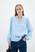 InWear Dermaiw Shirt Kvinde Pastel Blue Skjorter Str 40 - hos Magasin