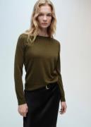 MANGO Sweater. - Lucca Kvinde Beige - Khaki Sweaters Str L - hos Magas...