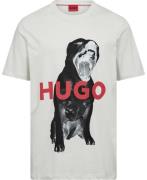 HUGO Dayaking Mand Natural Kortærmede T-shirts Str L - hos Magasin