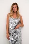 Cream Crsparkle Top Kvinde Silver Sequins Toppe Str L - hos Magasin