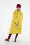 Danefæ Dream Drops Rain Poncho Kvinde Dark Yellow Fleur Regnjakker Str...