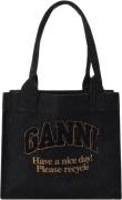 Ganni Large Easy Shopper Denim One size - Skuldertasker hos Magasin