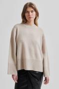 Second Female Alpha Knit Oneck Kvinde Fallen Rock Sweaters Str L - Uld...