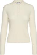 Vero Moda Vmohana LS Oneck Polo Knit VMA Kvinde Birch/undyed Toppe Reg...