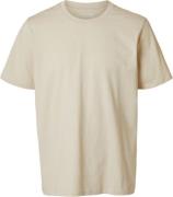 Selected Homme Slhaspen SS Oneck TEE Noos Mand Oatmeal Kortærmede T-sh...