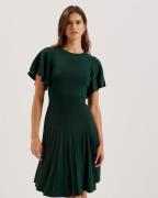 Ted Baker Alenha Knitted Angel Sleeve Mini Dr Kvinde Dk-green Korte Kj...