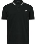 Fred Perry M3600 Mand Nightgreen/snwht Kortærmede Poloer Str L - Bomul...