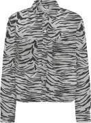 ONLY Onlcassie LS Zebra Shirt DNM SIK Kvinde Light Grey Denim/zebra La...