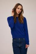 Magasin Mabel 2 100% Cashmere Kvinde Fantasy Blue Sweaters Str L Cashm...