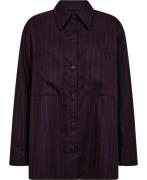 MANGO Overshirt. - Grape Kvinde 77 Langærmede Skjorter Str L - hos Mag...