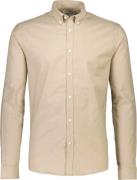 Lindbergh Oxford Superflex Shirt L/S Mand Lt Stone Mix Langærmede Skjo...