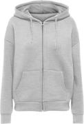 ONLY Onlnaomi L/S ZIP Hood SWT Kvinde Light Grey Melange Hættetrøjer R...