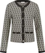 Gerry Weber Jacket Knit Kvinde Cream / Black Graphic Jacquard Cardigan...