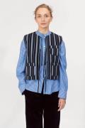 Nué Notes Liverpool Vest Kvinde 551 Dark Blue Stripe Veste Str 34 - Bo...