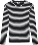 Mads Nørgaard - Copenhagen 2x2 Cotton Stripe Tuba Tee LS Kvinde Sort O...