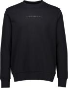 Lindbergh Logo Chest Print Oneck Sweat Mand Sort Sweatshirts Regular F...