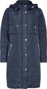 Micha Long Jacket_ Autumn Quilt Kvinde Navy Parkaer Str 38 - hos Magas...