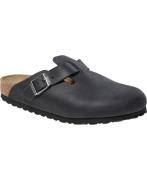 Birkenstock Boston Leoi Black Kvinde Black Flade Sandaler Str 40 - hos...