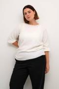 Kaffe Curve Kcmerida Pullover Kvinde Chalk Cc. Langærmede Bluser Str L...