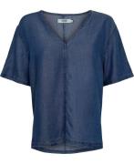 Magasin Doreen 9S Kvinde Denim Blue Langærmede Bluser Str L Denim