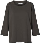 Rabens Saloner Light Stretch 3/4 Sleeve top Dena Kvinde Faded Black To...