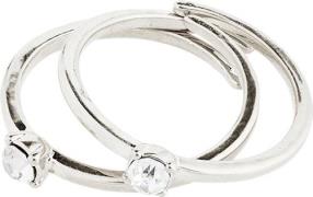 Pilgrim SKY Rings, 2in-1 set, Silver-plated one size - Ringe hos Magas...