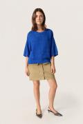 Soaked in Luxury Slrava Rinna Pullover Kvinde Beaucoup Blue Sweaters C...