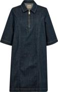 Mos Mosh Mmabigail Denim Dress Kvinde Dark Blue Korte Kjoler Str L Den...