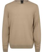 BOSS Lenop Mand Light Beige Sweaters Str L - hos Magasin