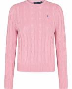 Polo Ralph Lauren Cableknit Cotton Crewneck Sweater Kvinde Carmel Pink...