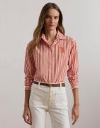 Lauren Ralph Lauren Y/D 70S Broadclothshirt Kvinde Orange Lily/white L...