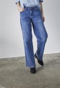 SisterS Point Oneaje. STR Kvinde Mid Blue Wash/navy Wide Jeans Str L -...