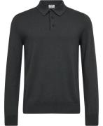 Filippa K Knitted Polo Shirt Mand Green Grey Sweaters Str L - hos Maga...