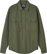 Mads Nørgaard - Copenhagen Dyed Canvas Skyler Shirt Mand Grøn Overshir...