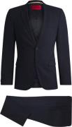 HUGO Arti/hesten232x Mand Dark Blue Jakkesæt Slim Fit Str 46 - hos Mag...