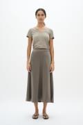 InWear Zilkyiw Skirt Kvinde Sandy Grey Midi Nederdele Str 40 - hos Mag...