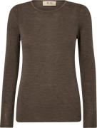 Mos Mosh Mmbouch Oneck Knit Kvinde Chocolate Chip Sweaters Str L - hos...