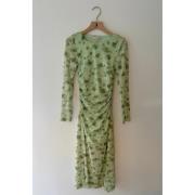 A-VIEW Naja Dress Kvinde Light Green Midi Kjoler Str 40 - hos Magasin