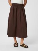 Neo Noir Yara Poplin Skirt Kvinde Dark Brown Midi Nederdele Str 40 - h...