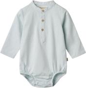 Wheat Skjortebody Victor Str 2 år / 92 cm - Light Blue Chambray Heldra...